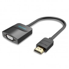 Адаптер Vention HDMI to VGA Converter with Female Micro USB and Audio Port 0. 15M чорний (42161)
