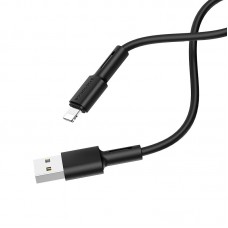 Кабель BOROFONE BX31 USB to iP 2. 4A, 1m, silicone, TPE connectors, чорний
