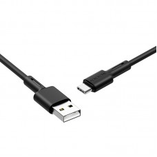 Кабель BOROFONE BX31 USB to Type-C 3A, 1m, silicone, TPE connectors, чорний