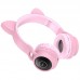Бездротові накладні навушники HOCO W27 Cat ear wireless headphonespink