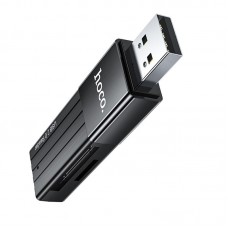 USB-хаб HOCO HB20 Mindful 2-in-1card reader(USB2. 0) чорний
