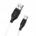 Кабель BOROFONE BX42 USB to Type-C 3A, 1m, silicone, TPE connectors, білий
