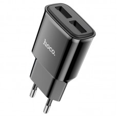 Мережевий зарядний пристрій HOCO C88A Star round dual port charger 12W чорний