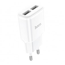 Мережевий зарядний пристрій HOCO C88A Star round dual port charger 12W білий