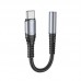 Аудіокабель HOCO LS33 Type-C Digital 3. 5 Audio converter сірий