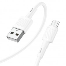 Кабель HOCO X83 USB to Micro 2. 4A, 1m, PVC, PVC connectors, білий