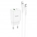 Мережевий зарядний пристрій з кабелем HOCO N28 Founder PD20W+QC3. 0 charger set(C to iP) білий
