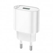 Мережевий зарядний пристрій HOCO C109A Fighter single port QC3. 0 charger 18W білий