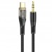Аудіокабель HOCO UPA25 Transparent Discovery Edition Digital audio conversion cable Type-C чорний