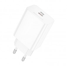 Мережевий зарядний пристрій BOROFONE BA21A Pro Long journey single port PD20W charger білий