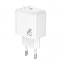 Мережевий зарядний пристрій BOROFONE BAS43A Potential single-port PD20W charger(EU) білий