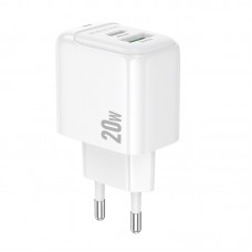 Мережевий зарядний пристрій BOROFONE BAS44A Potential PD20W+QC3. 0 charger(EU) білий