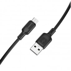 Кабель BOROFONE BX113 Lenny silicone charging data cable Micro(L=3M) чорний