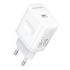 Мережевий зарядний пристрій BOROFONE BA99A Breeze single port PD20W charger білий