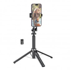 Селфі-монопод HOCO K21 Stream aluminum alloy live broadcast holder чорний Селфі-монопод HOCO K21 Stream aluminum alloy live broadcast holder чорний