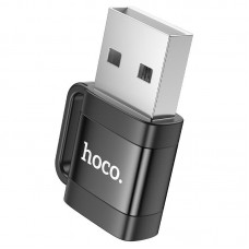 Адаптер HOCO UA31D USB male to Type-C female USB2. 0 adapter чорний