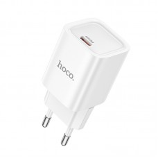 Мережевий зарядний пристрій HOCO C148A Charm single port PD30W charger (EU) білий
