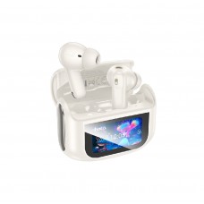 Беспроводные наушники HOCO EQ21 Sandy true wireless ANC+ENC noise reduction touch screen BT headset Cloudy white