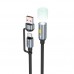 Кабель-світильник HOCO UA38C USB/Type-C to LED light adapter cable чорний