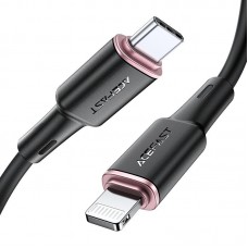 Кабель ACEFAST C2-01 Type-C to iP 3A, 20W, 1. 2m silicone, zinc connectors, чорний