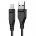 Кабель ACEFAST C3-02 USB to iP 2. 4A, 1. 2m, TPE, TPE connectors, чорний