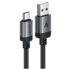 Кабель ACEFAST C20-04 USB-A to USB-C aluminum alloy charging data cable чорний