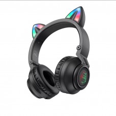 Бездротові накладні навушники BOROFONE BO18 Cat ear BT headphones чорний