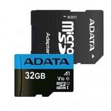 Карта пам'яті microSDHC (UHS-1) A-DATA Premier 32Gb Class 10 A1 (R-100Mb/s)  (adapter SD)