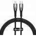 Кабель Baseus Glimmer Series Fast Charging Data Cable Type-C to iP 20W 2m чорний