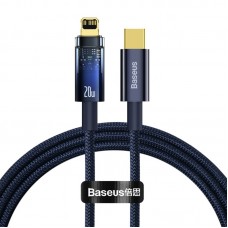 Кабель Baseus Explorer Series Auto Power-Off Fast Charging Data Cable Type-C to IP 20W 2m блакитний