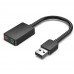 Адаптер Vention 2-port USB External Sound Card 0. 15M чорний (CDYB0)