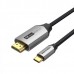 Кабель Vention Cotton Braided USB-C to HDMI Cable 1. 5M чорний Aluminum Alloy Type