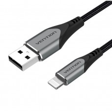 Кабель Vention USB 2. 0 A to Lightning Cable 2M сірий Aluminum Alloy Type (LABHH)