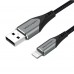 Кабель Vention USB 2. 0 A to Lightning Cable 2M сірий Aluminum Alloy Type (LABHH)