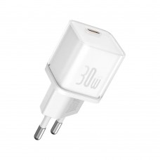Мережевий зарядний пристрій Baseus  GaN5S Fast Charger 1C 30W EU Moon білий