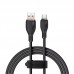 Кабель Baseus Pudding Series Fast Charging Cable USB to Type-C 100W 2m Cluster чорний
