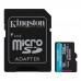 Карта пам'яті microSDXC (UHS-1 U3) Kingston Canvas Go! Plus 256Gb class 10 A2 V30 (R200MB/s, W-160MB/s) (adapter SD)
