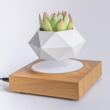 Магнітний левітаційний горщик для рослин HCNT Magnetic Levitating Pot M10-FP Wood Grain Магнітний левітаційний горщик для рослин HCNT Magnetic Levitating Pot M10-FP Wood Grain
