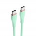 Кабель Vention USB 2. 0 C Male to C Male 5A Cable 2M зелений Silicone Type (TAWGH)