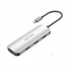 USB-хаб Vention USB-C to HDMI/USB 3. 0x3/SD/TF/PD Docking Сірий 0. 15M Aluminum Alloy Type USB-хаб Vention USB-C to HDMI/USB 3. 0x3/SD/TF/PD Docking Сірий 0. 15M Aluminum Alloy Type
