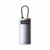 USB-хаб Baseus Metal Gleam Series 4-in-1 Multifunctional Type-C HUB Docking Сірий （Type-C to USB3. 0*3+RJ45*1）