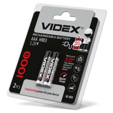 Акумулятор VIDEX R03 1000mAh (передзаряд) BLI 2