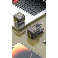Мережевий зарядний пристрій XO CE05(EU) PD30W+QC3.0 18W fast charger Коричневий