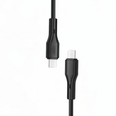 Кабель XO NB-Q231B Rock Series Type-c to Type-C 60W Data Cable Чорний