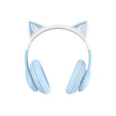 Навушники накладні XO BE38 Cats Ear Colourful Lights Headband Синій