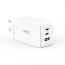 Мережевий зарядний пристрій XO CE13 (EU) 65W GaN tech fast charging with Type-c cable Білий
