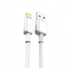 Кабель XO NB249 5A PVC Shiny Colorful Lightning Data Cable білі
