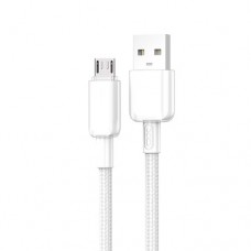 Кабель XO NB249 5A Android PVC Shiny Colorful Micro Data Cable білий