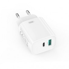 Мережевий зарядний пристрій XO CE29 20W 1USB-A+1USB-C Fast Charger with TYPE-C  cable (NB-Q231A) Білий