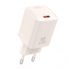 Сетевое зарядное устройство XO L146 20W Single USB-C Charger Бежевое